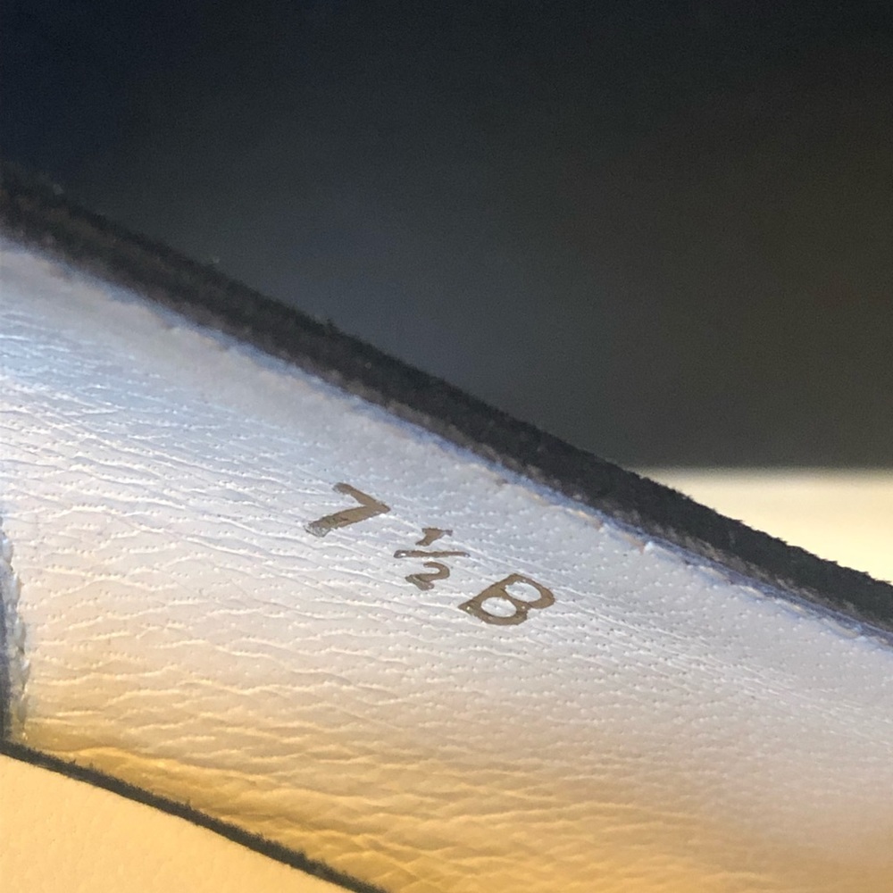 Chanel Cambon sling backs black suede with black patent toe EUC box & 2 dust bag - Picture 10 of 14